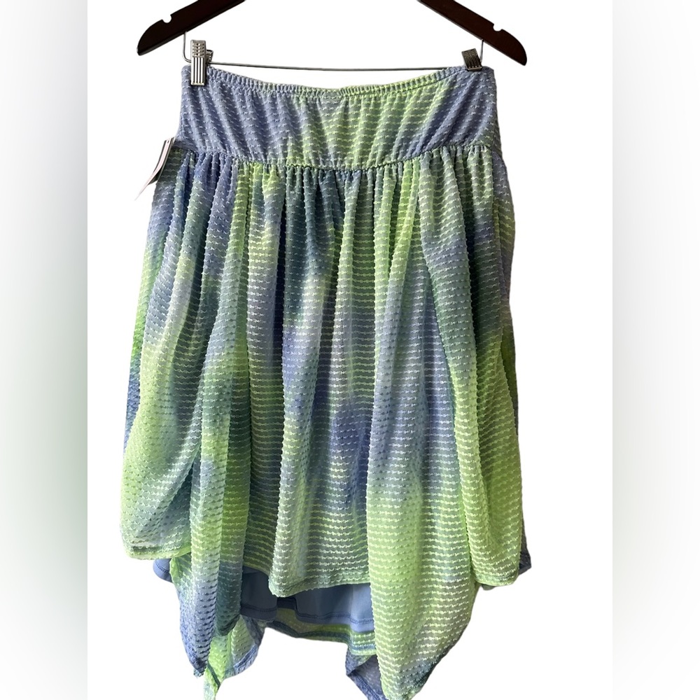 Wild Fable Tie Back Mini Light Green and Purple Dress. Size Large